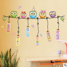 Children room kindergarten classrooms the cartoon animals wall post owls sofa wall decorative stickers SM6