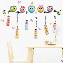Children room kindergarten classrooms the cartoon animals wall post owls sofa wall decorative stickers SM6