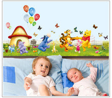Children room sofa setting wall winnie the pooh leaves the donkey TV background wall stickers SM6