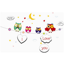 Children room wall stickers cute owl household adornment wall stickers on the wall SM6