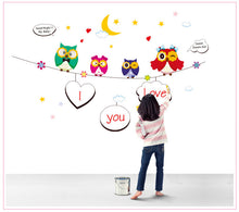 Children room wall stickers cute owl household adornment wall stickers on the wall SM6