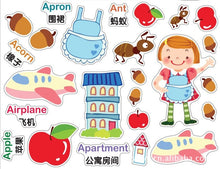 Children's cartoon characters recognize letters posted the children room household adornment wall stick on the wall SM6