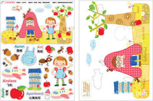 Children's cartoon characters recognize letters posted the children room household adornment wall stick on the wall SM6