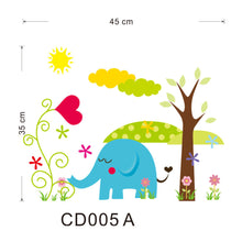 Children's room elephant giraffe  NEW Living Room Bedroom Backdrop decoration tree wall sticker for kids rooms 30*45CM SM6