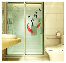 China style New year safe fish with traditional lunar new year Festival Chinese calligraphy wall paper paste Wall Sticker SM6