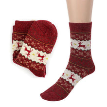 Christmas Deer 3D Socks Printed Warm Winter Casual Short Socks Knit Wool Funny Socks Women Chausettes Femme#121 SM6