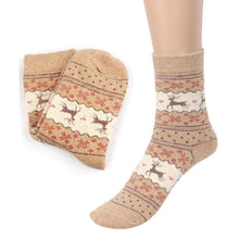 Christmas Deer 3D Socks Printed Warm Winter Casual Short Socks Knit Wool Funny Socks Women Chausettes Femme#121 SM6
