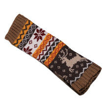 Christmas Elk Knitted Women Gloves Warm Arm Knitted Fingerless Winter Gloves Luvas Feminina#A11 SM6