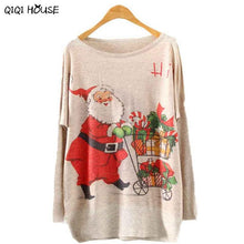 Christmas Sweater Batwing Sleeve Blouse Women Loose Knitted Sweater Knitwear Tops Warm Autumn Blouse Moda Feminina 2016#D901 SM6