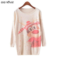 Christmas Sweater Batwing Sleeve Blouse Women Loose Knitted Sweater Knitwear Tops Warm Autumn Blouse Moda Feminina 2016#D901 SM6