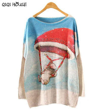 Christmas Sweater Batwing Sleeve Blouse Women Loose Knitted Sweater Knitwear Tops Warm Autumn Blouse Moda Feminina 2016#D901 SM6