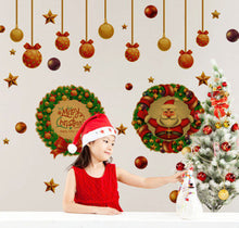 Christmas wreath festival mobile household wall of wall stickers in the wall to stick on the wall SM6