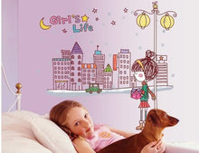City girl sitting room the household adornment of the bedroom wall stickers on the wall SM6
