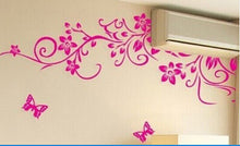 Classical black flower vine home decoration wall decal 954 decorative removable wall sticker TV wallpaper SM6