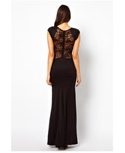 Clearance Women Short Sleeve Crochet Chiffon Sexy Casual Lace Long Dress Plus Size Long Lace Maxi Dress SM6