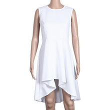 Clothing Off Shoulder Sleeveless Solid Dovetail Summer Dresses Casual Empire Elegant Dress Vestido Casual#B714 SM6