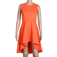 Clothing Off Shoulder Sleeveless Solid Dovetail Summer Dresses Casual Empire Elegant Dress Vestido Casual#B714 SM6