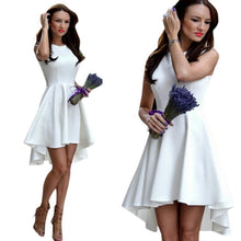 Clothing Off Shoulder Sleeveless Solid Dovetail Summer Dresses Casual Empire Elegant Dress Vestido Casual#B714 SM6