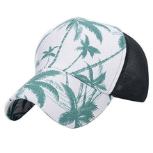 Coconut tree Printed Baseball Cap Summer Casual Mesh Caps Unisex Hat Summer Wear Fishing Gorra Plana#121 SM6