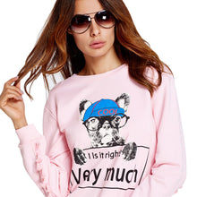 College Women Hoodies Cartoon Dog Sweatshirts Casual Printed Candy Color Harajuku Tracksuit Sudaderas With Tassel SM6
