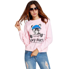 College Women Hoodies Cartoon Dog Sweatshirts Casual Printed Candy Color Harajuku Tracksuit Sudaderas With Tassel SM6