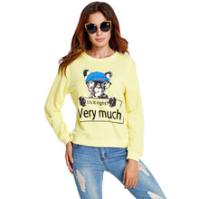 College Women Hoodies Cartoon Dog Sweatshirts Casual Printed Candy Color Harajuku Tracksuit Sudaderas With Tassel SM6