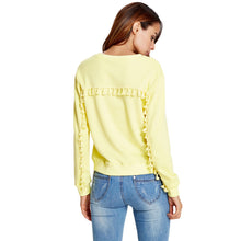 College Women Hoodies Cartoon Dog Sweatshirts Casual Printed Candy Color Harajuku Tracksuit Sudaderas With Tassel SM6