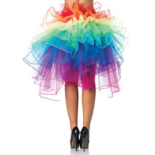 Colorful Adult Dancing Tutu Layered Organza Lace up Party Rainbow Skirt Clubwear PY SM6