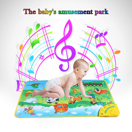 Colorful Musical Play Mats Baby Toys Learning Mat Animal Farm Flash Music Carpet Blanket Touch Educational Kids Toys 71 * 49 CM SM6
