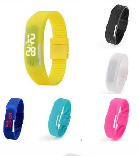 Colorful Silicone Wrist strap kids watches for women children hours digital bracelet sports LED Wristwatch SM6