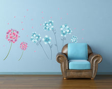 Colorful flowers The third generation of fashion environmental protection removable wall stickers SM6