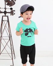 Cool Boys Kids Cartoon T-shirt Round Neck Short Sleeve T-shirts Children Child Tops Clothes Green SM6