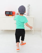 Cool Boys Kids Cartoon T-shirt Round Neck Short Sleeve T-shirts Children Child Tops Clothes Green SM6