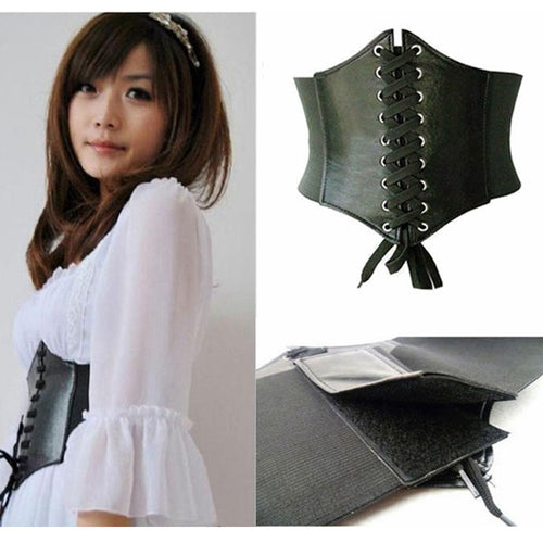 Corset Blet 2017 Women Lady Leather Belt Corset Cinch Slim Fit Tie Corset Cinch Waist Wide Belt Waistband#3546 SM6