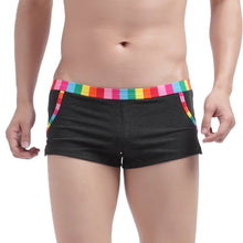 Cotton Boxer Boyshorts Inside Convex Pouch Rainbow Boxer Uomo Dropped Elastic Waist Casual Sporty Underpants Underwear SM6