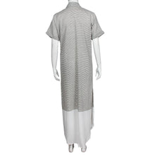 Cotton Maxi Dress Shirt Short Sleeve Spilt Sexy Striped Dress Turn-Down Collar Long Summer Dress Vestido Listrado#B729 SM6