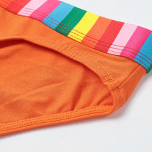 Cotton Men Underwear Striped Rainbow Brief Underpant Spandex Underwear Short U Convex Cueca Brief Low Waist Calzoncillos Hombre SM6