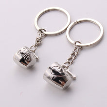 Creative 2Pcs Pair Romantic Couple Cups Keychain for Lovers Metal Keychain Wedding Gifts  SM6