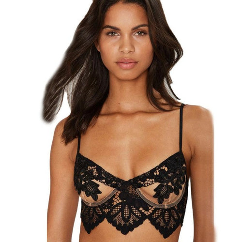 Crochet Top Lace Sexy Women Croped Lace Bralette Bra Bustier Crop Top For Women Cropped Tops #112 SM6