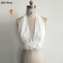 Crop Top Lace Halter Solid Sexy Floral Bra Strapless Unpadded Tank Workout Clothes Racerback Tank Top#B721 SM6