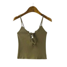Crop Top Mujer Bandage Hollow Out Women Knitted Cami Tank Tops Cropped For Women Regatas Feminina#A12 SM6