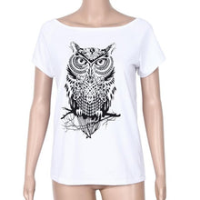 Crop Top Short Sleeve Print Owl Summer Style Sexy Tops To Youth Women T-Shirt Clothes Vrouwen T-Shirt#B718 SM6