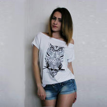Crop Top Short Sleeve Print Owl Summer Style Sexy Tops To Youth Women T-Shirt Clothes Vrouwen T-Shirt#B718 SM6