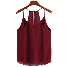 Crop Tops Women  Chiffon Sling  Style Sexy Sleeveless Tank Crop Vest haut femme Black Red Navy #63 SM6