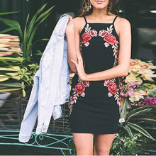 Crop Tops Women's Sets Embroidery Rose Backless Women Tanks Top+Skirts Summer Clothes Jupe Femme Saias Das Mulheres#212 SM6