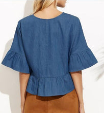 Crop Women Tops Elegant Falf Sleeve Loose Women Blouse Spring Women Clothes Fashion Blusas Blusas Y Camisas Mujer#121 SM6