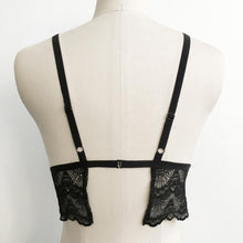 Cropped Lace Bra Floral Hollow Halter Sexy Lingerie Lace Bralette Summer Bustier Bra Tops Sujetador Sin Relleno Encaje#212 SM6