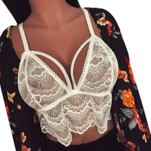 Cropped Lace Bra Floral Hollow Halter Sexy Lingerie Lace Bralette Summer Bustier Bra Tops Sujetador Sin Relleno Encaje#212 SM6