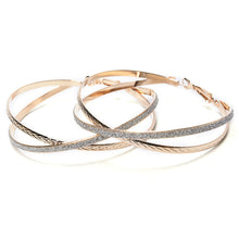 Cross Hoop Earrings Women Girls Elegant Round Earrings SM6