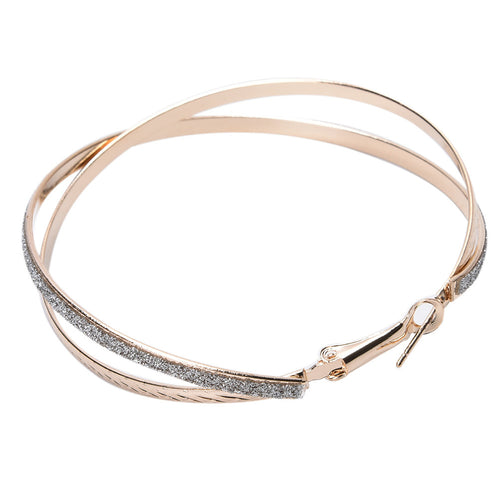 Cross Hoop Earrings Women Girls Elegant Round Earrings SM6